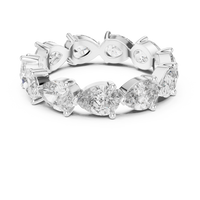 Pear Cut Diamond Eternity Band Ring