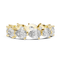 Pear Cut Diamond Eternity Band Ring