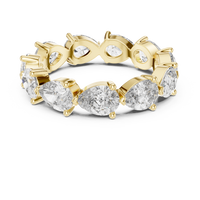 Pear Cut Diamond Eternity Band Ring