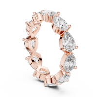 Pear Cut Diamond Eternity Band Ring