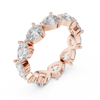 Pear Cut Diamond Eternity Band Ring