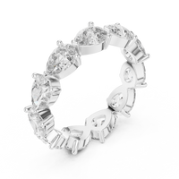 Pear Cut Diamond Eternity Band Ring