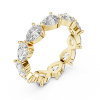 Pear Cut Diamond Eternity Band Ring