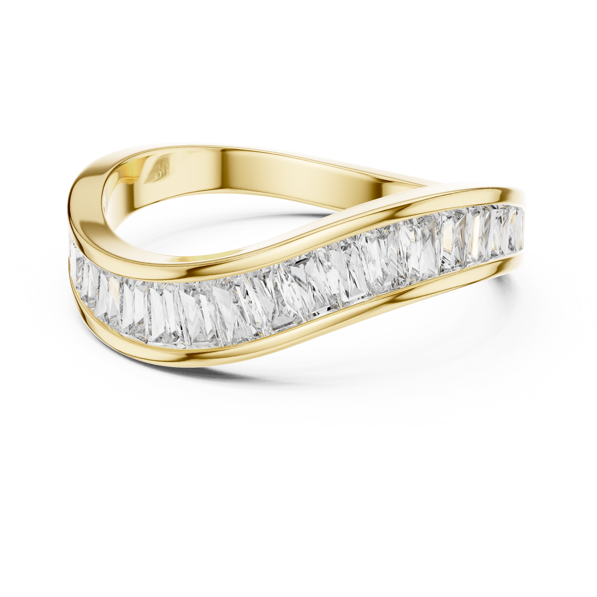 Princess Channel Set Diamond Band Ring