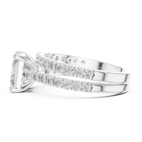 Marquise Solitaire Triple Split Shank Diamond Engagement Ring