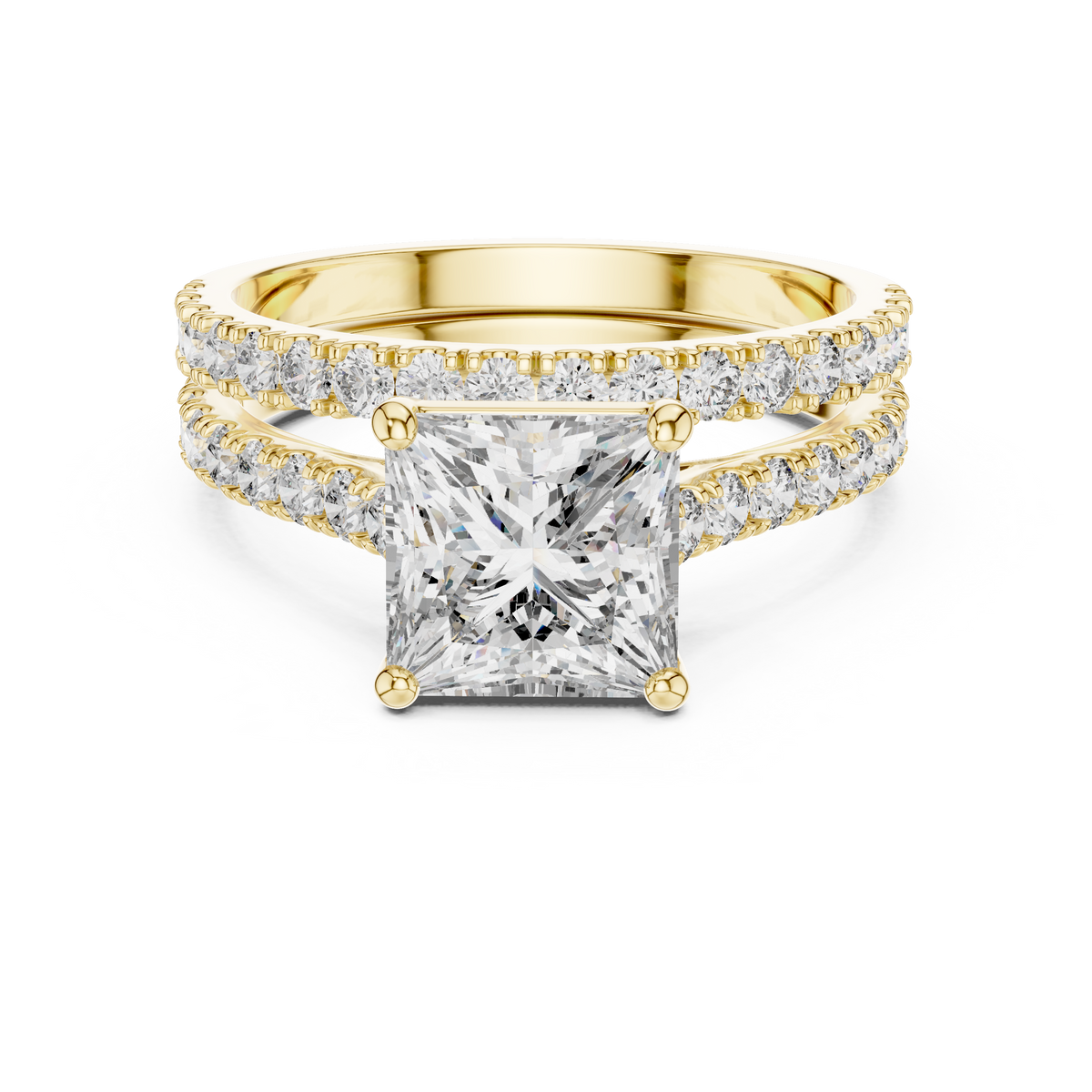 Marquise Solitaire Triple Split Shank Diamond Engagement Ring