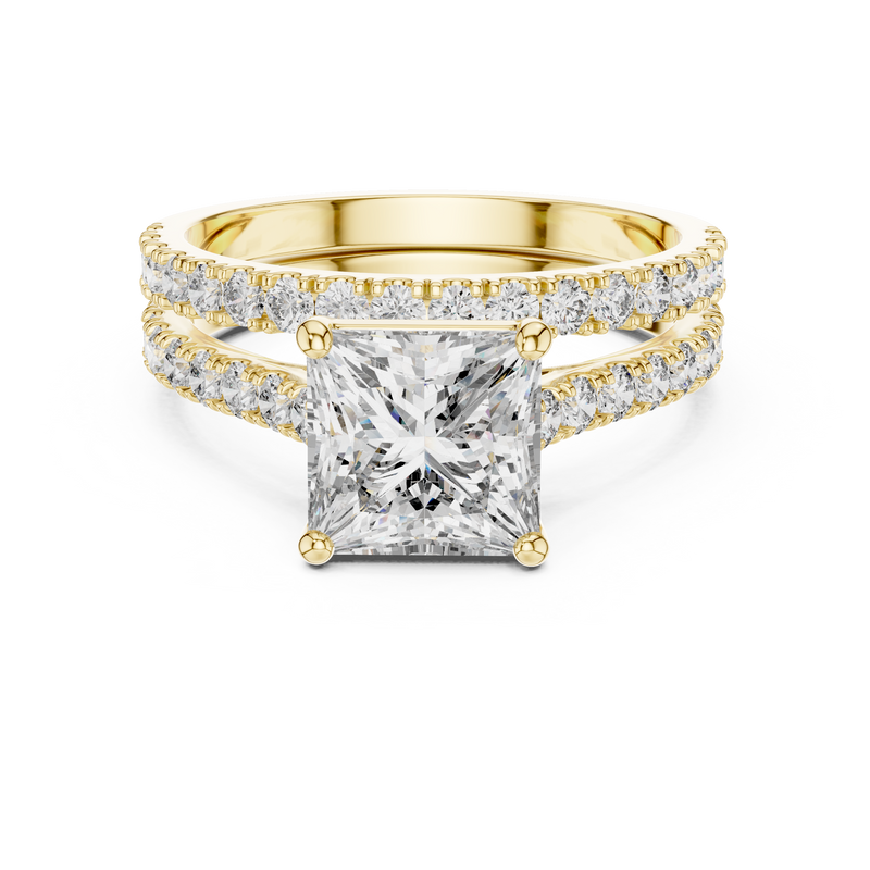 Marquise Solitaire Triple Split Shank Diamond Engagement Ring