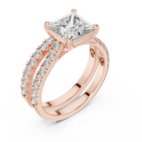 Marquise Solitaire Triple Split Shank Diamond Engagement Ring