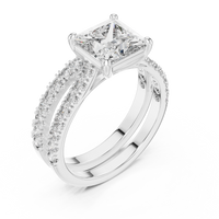 Marquise Solitaire Triple Split Shank Diamond Engagement Ring