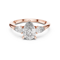 Pear Three-Stone Engagement Ring
