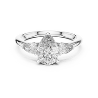 Pear Three-Stone Engagement Ring