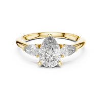 Pear Three-Stone Engagement Ring