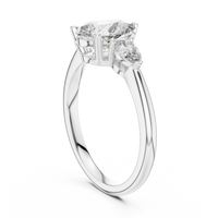 Pear Three-Stone Engagement Ring