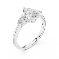 Pear Three-Stone Engagement Ring