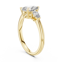 Pear Three-Stone Engagement Ring