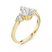 Pear Three-Stone Engagement Ring