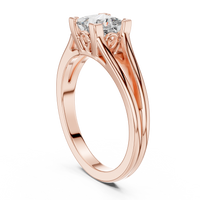 Princess Cut Split Shank Solitaire Engagement Ring
