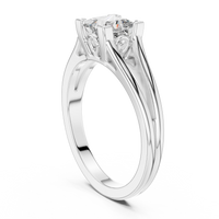 Princess Cut Split Shank Solitaire Engagement Ring