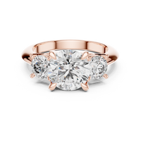 Round Three-Stone Classic Solitaire Engagement Ring