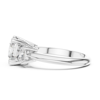 Round Three-Stone Classic Solitaire Engagement Ring