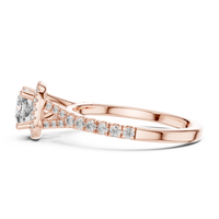 Cushion Halo Split Shank Pave Engagement Ring