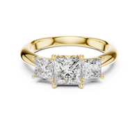 Princess Three-Stone Engagement Ring
