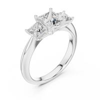 Princess Three-Stone Engagement Ring