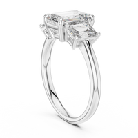 Emerald Three-Stone Engagement Ring