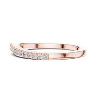 Round Pave Diamond Wedding Band