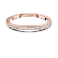 Round Pave Diamond Wedding Band