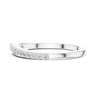 Round Pave Diamond Wedding Band