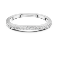 Round Pave Diamond Wedding Band