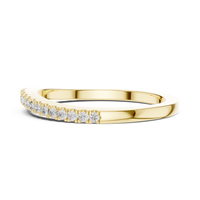 Round Pave Diamond Wedding Band