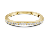 Round Pave Diamond Wedding Band