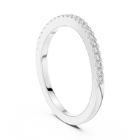 Round Pave Diamond Wedding Band