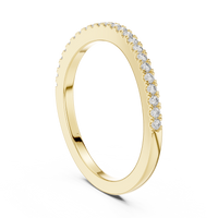 Round Pave Diamond Wedding Band