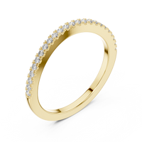 Round Pave Diamond Wedding Band