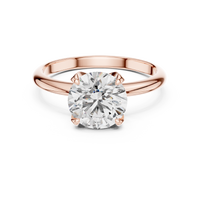 Classic Round-Cut Blue Diamond Solitaire Ring