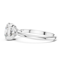 Classic Round-Cut Blue Diamond Solitaire Ring