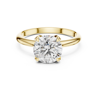 Classic Round-Cut Blue Diamond Solitaire Ring