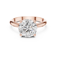 Blue Diamond Classic Solitaire Round-Cut Ring