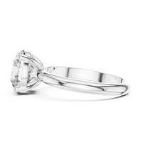 Blue Diamond Classic Solitaire Round-Cut Ring
