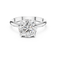 Blue Diamond Classic Solitaire Round-Cut Ring
