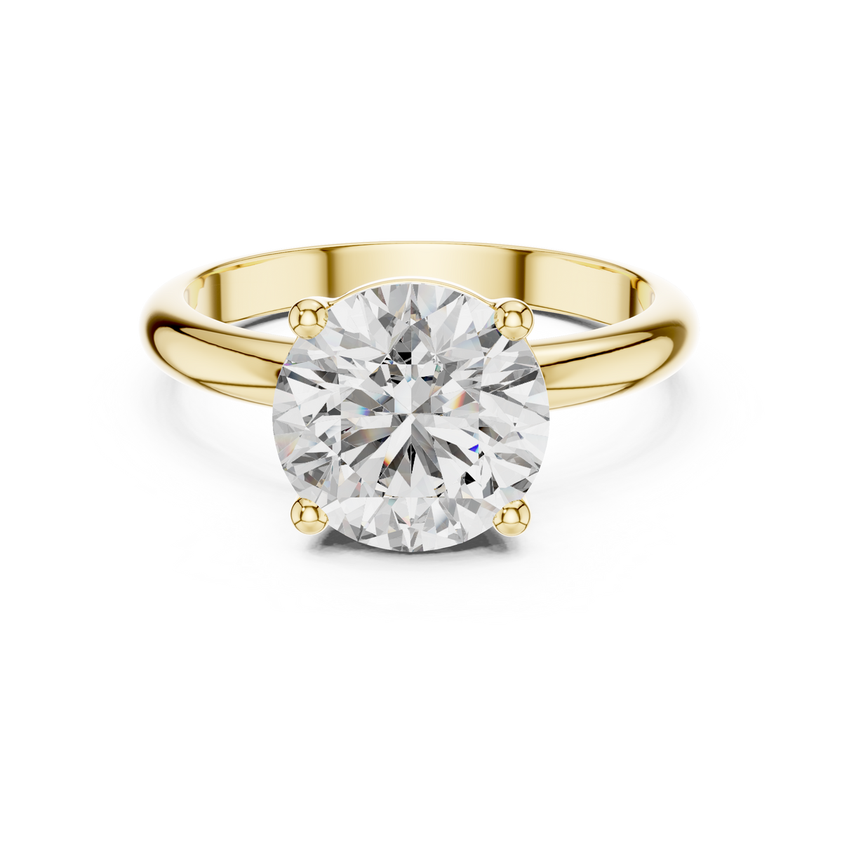Blue Diamond Classic Solitaire Round-Cut Ring