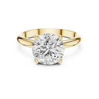Blue Diamond Classic Solitaire Round-Cut Ring