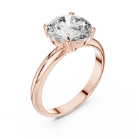 Blue Diamond Classic Solitaire Round-Cut Ring