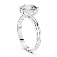 Blue Diamond Classic Solitaire Round-Cut Ring
