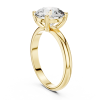 Blue Diamond Classic Solitaire Round-Cut Ring