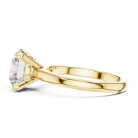 Classic Round-Cut Blue Diamond Solitaire Ring