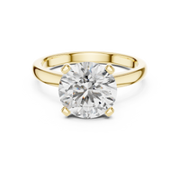 Classic Round-Cut Blue Diamond Solitaire Ring